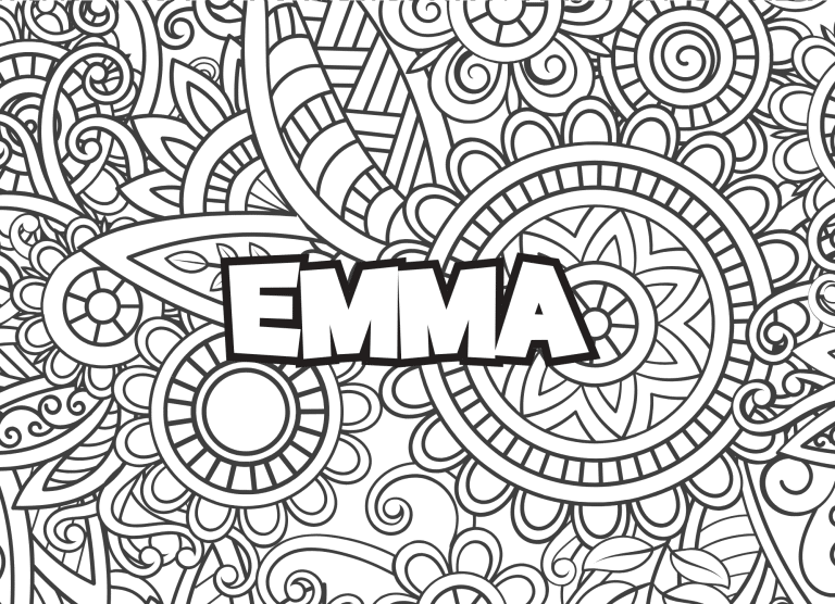 Prenom Emma Coloriage mandala - dessin gratuit &agrave; imprimer