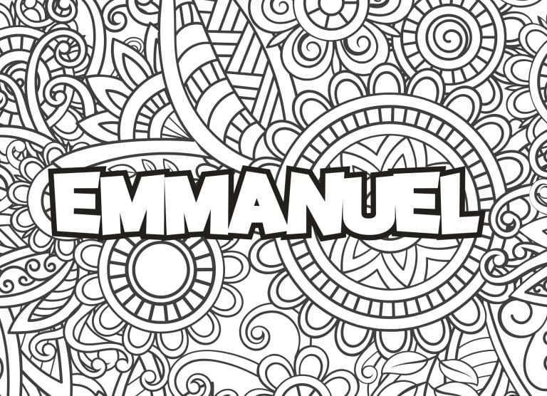 Prenom Emmanuel Coloriage mandala - dessin gratuit &agrave; imprimer