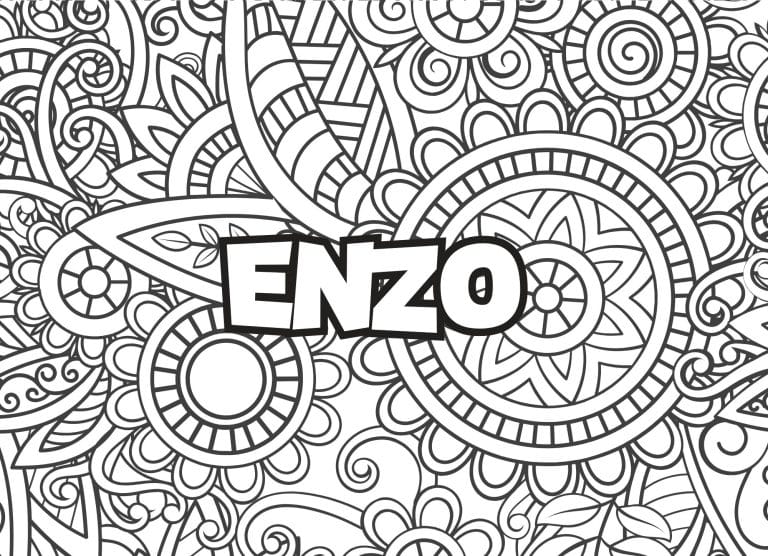 Prenom Enzo Coloriage mandala - dessin gratuit &agrave; imprimer