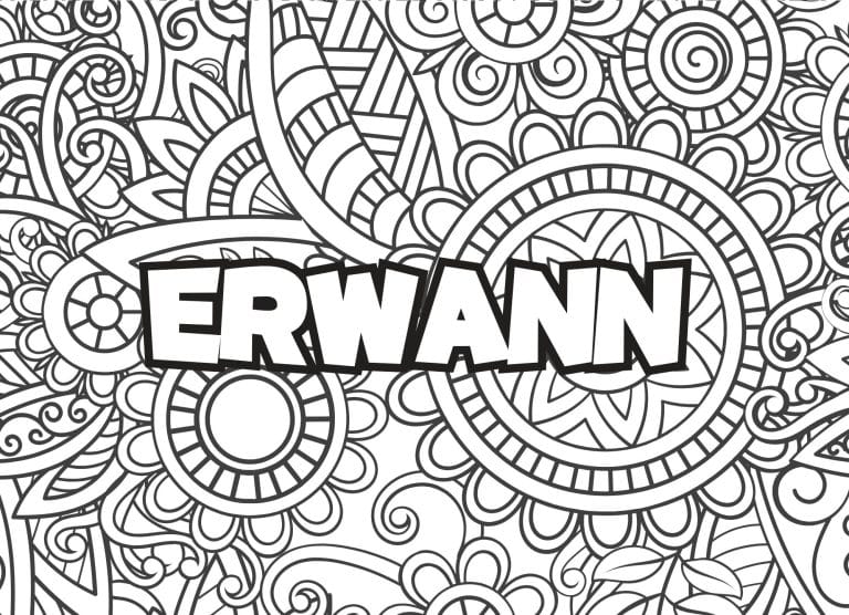 Prenom Erwann Coloriage mandala - dessin gratuit &agrave; imprimer