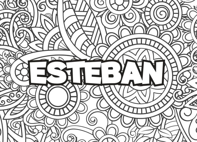 Prenom Esteban Coloriage mandala - dessin gratuit &agrave; imprimer
