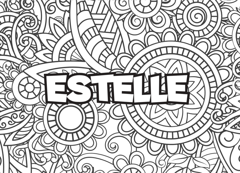 Prenom Estelle Coloriage mandala - dessin gratuit &agrave; imprimer
