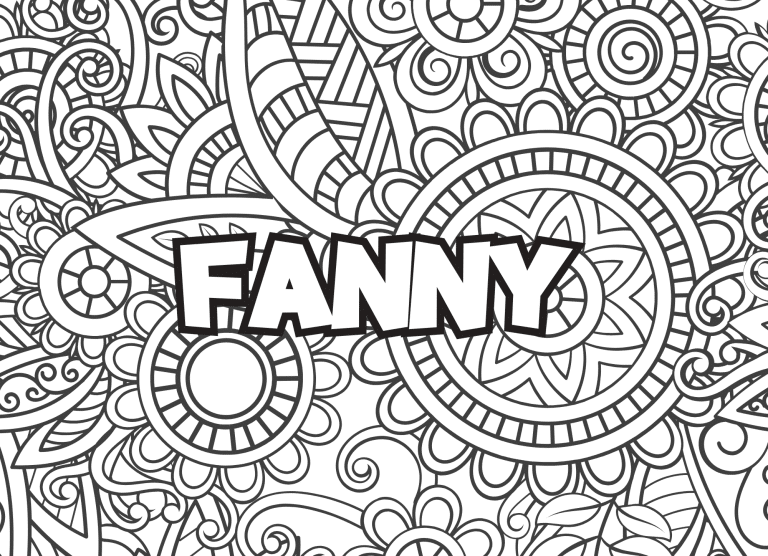 Prenom Fanny Coloriage mandala - dessin gratuit &agrave; imprimer