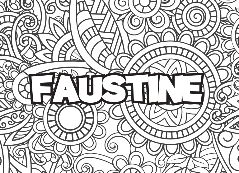 Prenom Faustine Coloriage mandala - dessin gratuit &agrave; imprimer