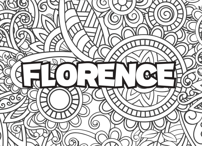 Prenom Florence Coloriage mandala - dessin gratuit &agrave; imprimer