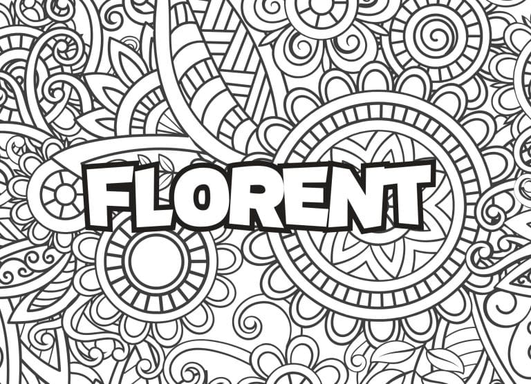 Prenom Florent Coloriage mandala - dessin gratuit &agrave; imprimer