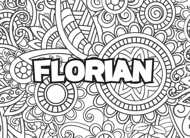 Prenom Florian Coloriage mandala - dessin gratuit &agrave; imprimer
