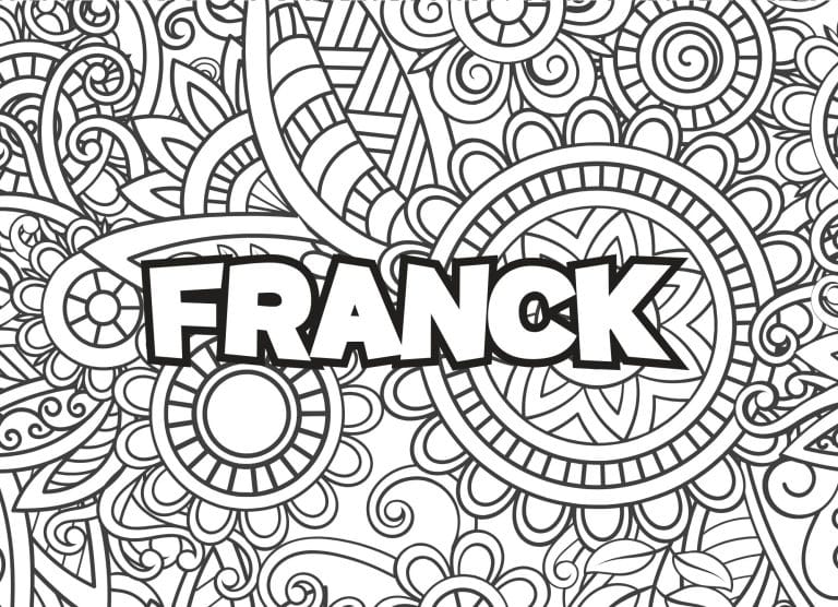 Prenom Franck Coloriage mandala - dessin gratuit &agrave; imprimer