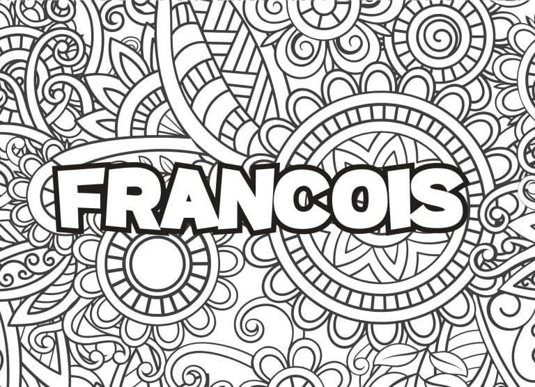 Prenom Francois Coloriage mandala - dessin gratuit &agrave; imprimer