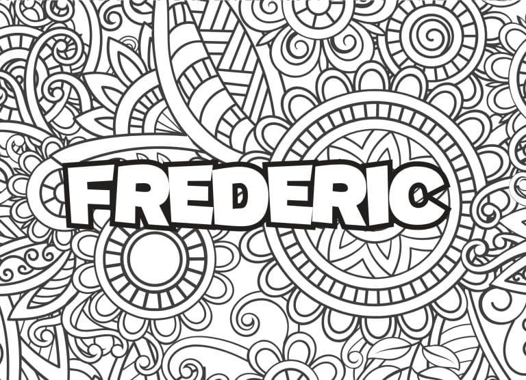 Prenom Frederic Coloriage mandala - dessin gratuit &agrave; imprimer