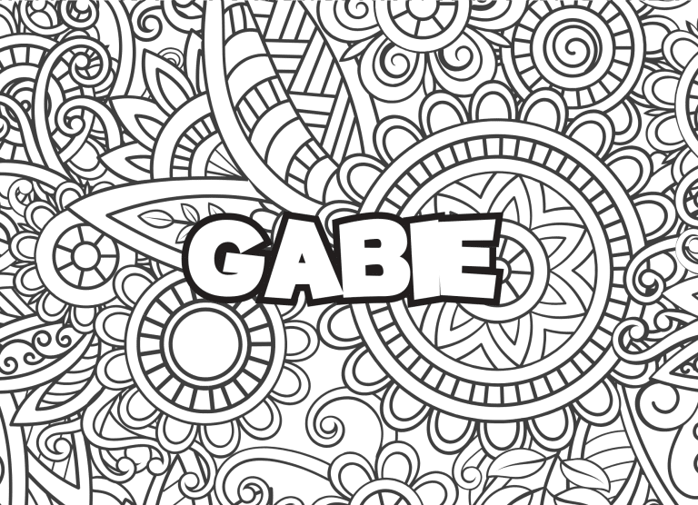 Prenom Gabie Coloriage mandala - dessin gratuit &agrave; imprimer