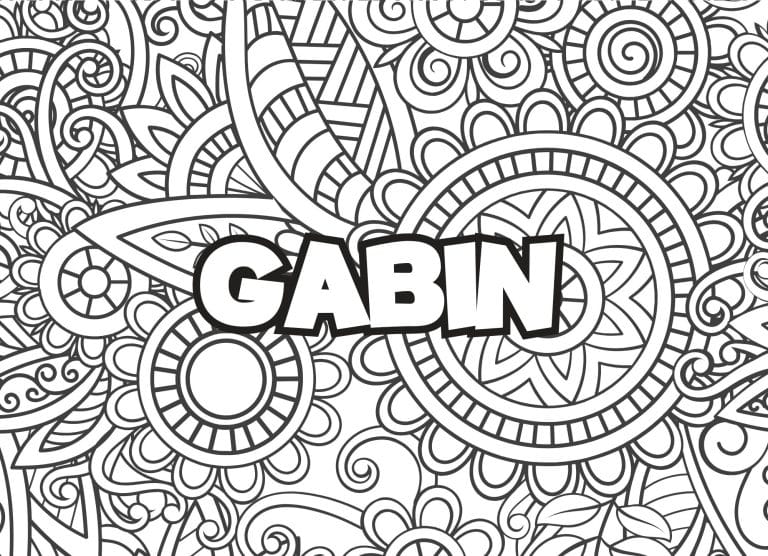 Prenom Gabin Coloriage mandala - dessin gratuit &agrave; imprimer