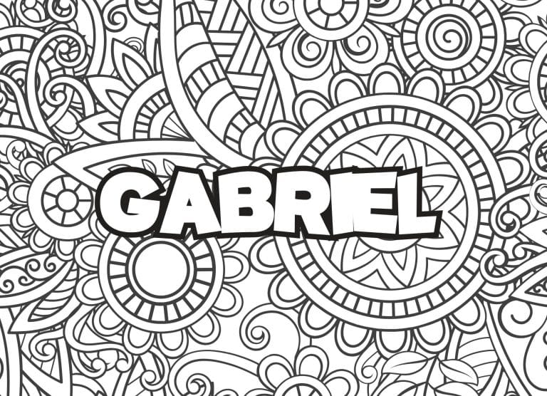 Prenom Gabriel Coloriage mandala - dessin gratuit &agrave; imprimer