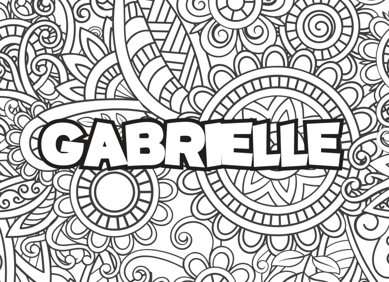 Prenom Gabrielle Coloriage mandala - dessin gratuit &agrave; imprimer