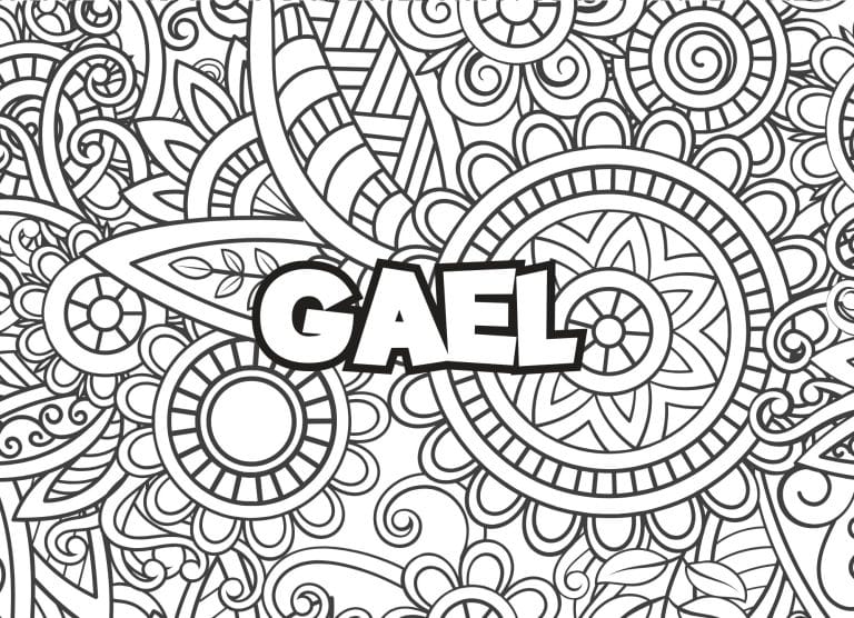 Prenom Gael Coloriage mandala - dessin gratuit &agrave; imprimer