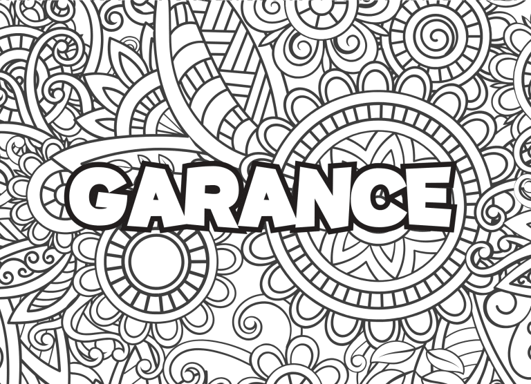 Prenom Garance Coloriage mandala - dessin gratuit &agrave; imprimer