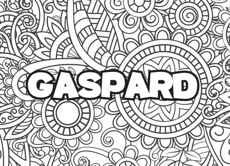 Prenom Gaspard Coloriage mandala - dessin gratuit &agrave; imprimer