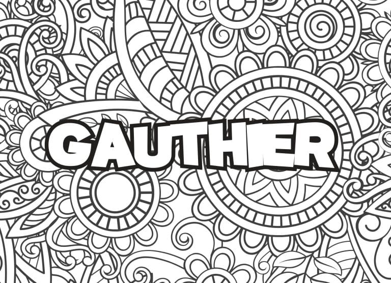 Prenom Gauthier Coloriage mandala - dessin gratuit &agrave; imprimer