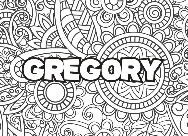 Prenom Gregory Coloriage mandala - dessin gratuit &agrave; imprimer