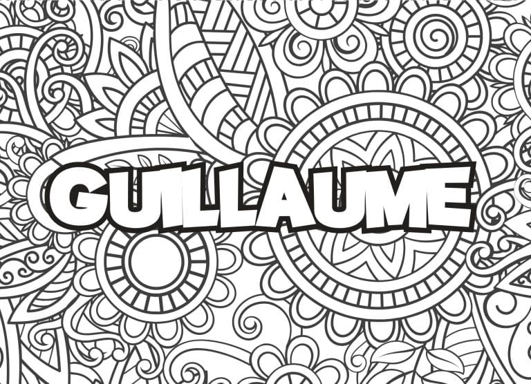 Prenom Guillaume Coloriage mandala - dessin gratuit &agrave; imprimer