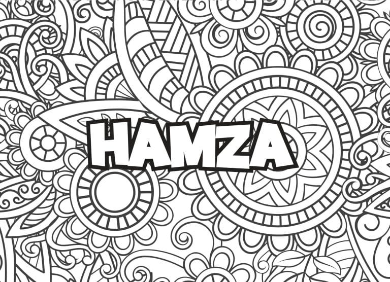 Prenom Hamza Coloriage mandala - dessin gratuit &agrave; imprimer