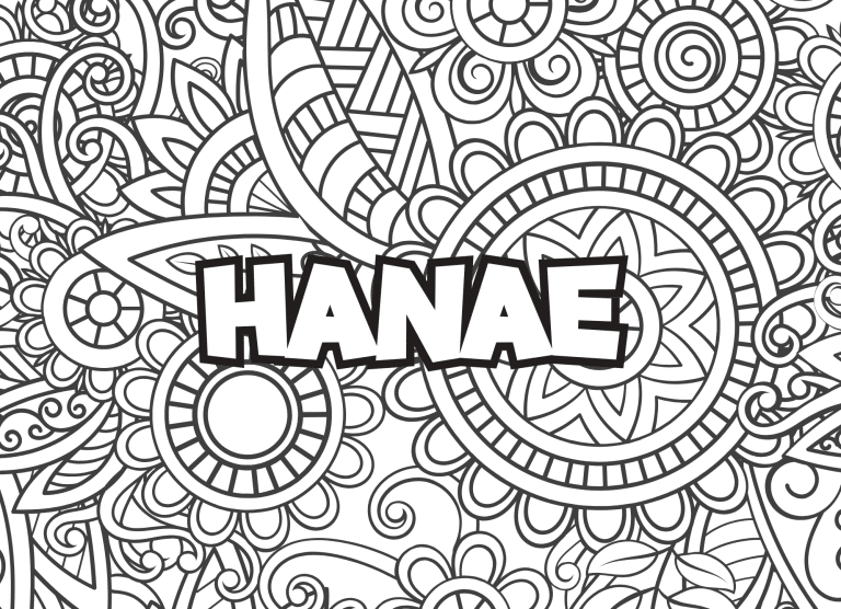 Prenom Hana&eacute; Coloriage mandala - dessin gratuit &agrave; imprimer
