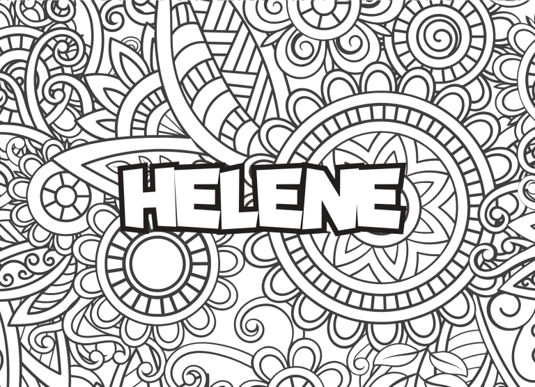 Prenom H&eacute;l&egrave;ne Coloriage mandala - dessin gratuit &agrave; imprimer