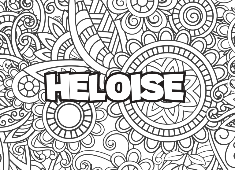 Prenom H&eacute;lo&iuml;se Coloriage mandala - dessin gratuit &agrave; imprimer