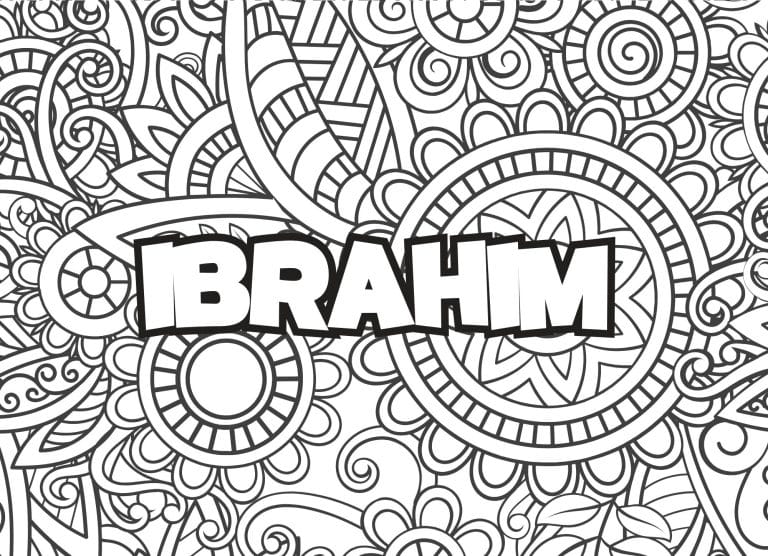 Prenom Ibrahim Coloriage mandala - dessin gratuit &agrave; imprimer