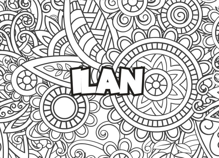 Prenom Ilan Coloriage mandala - dessin gratuit &agrave; imprimer