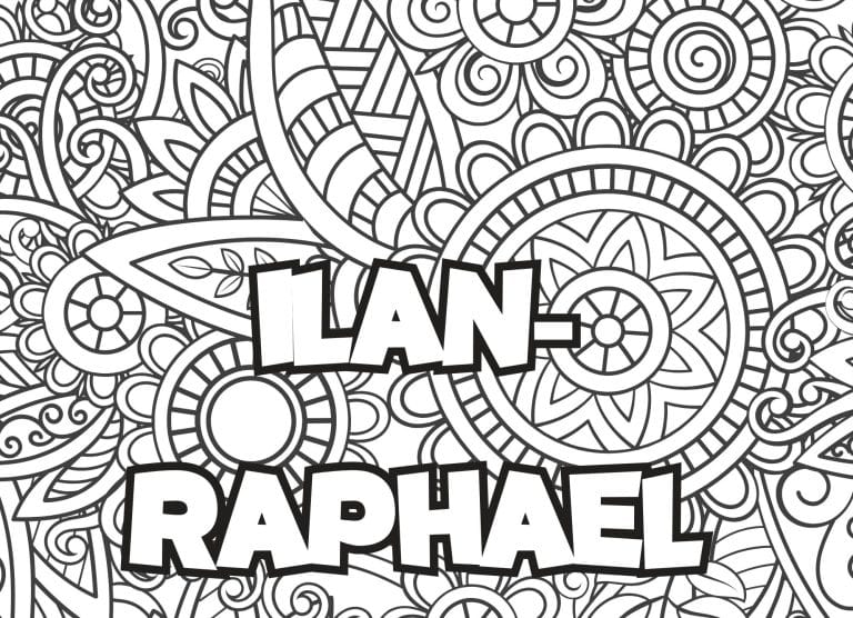 Prenom Ilan raphael Coloriage mandala - dessin gratuit &agrave; imprimer
