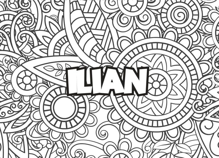 Prenom Ilian Coloriage mandala - dessin gratuit &agrave; imprimer
