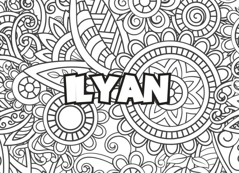 Prenom Ilyan Coloriage mandala - dessin gratuit &agrave; imprimer