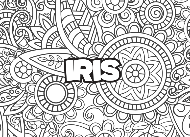 Prenom Iris Coloriage mandala - dessin gratuit &agrave; imprimer