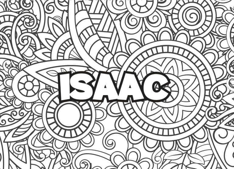 Prenom Isaac Coloriage mandala - dessin gratuit &agrave; imprimer