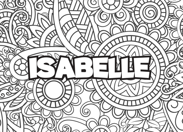 Prenom Isabelle Coloriage mandala - dessin gratuit &agrave; imprimer