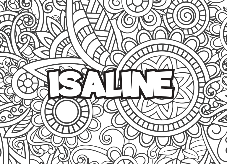 Prenom Isaline Coloriage mandala - dessin gratuit &agrave; imprimer