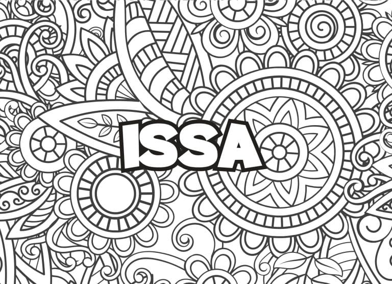 Prenom Issa Coloriage mandala - dessin gratuit &agrave; imprimer