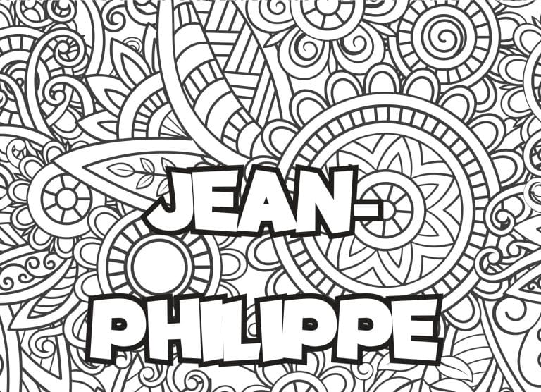 Prenom Jean philippe Coloriage mandala - dessin gratuit &agrave; imprimer