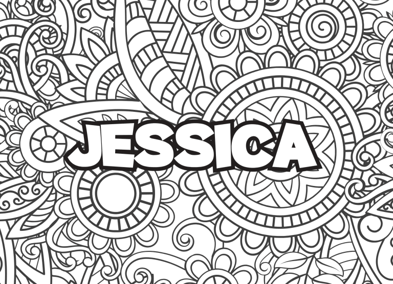 Prenom Jessica Coloriage mandala - dessin gratuit &agrave; imprimer