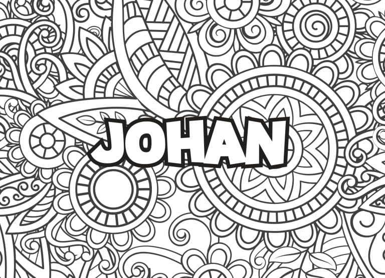 Prenom Johan Coloriage mandala - dessin gratuit &agrave; imprimer