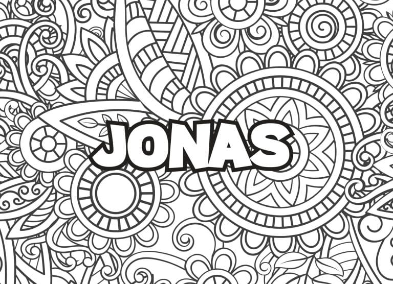 Prenom Jonas Coloriage mandala - dessin gratuit &agrave; imprimer