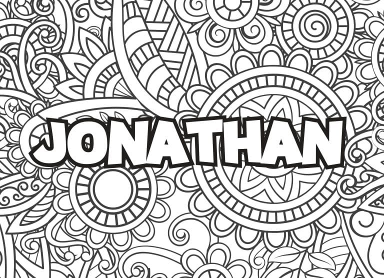 Prenom Jonathan Coloriage mandala - dessin gratuit &agrave; imprimer