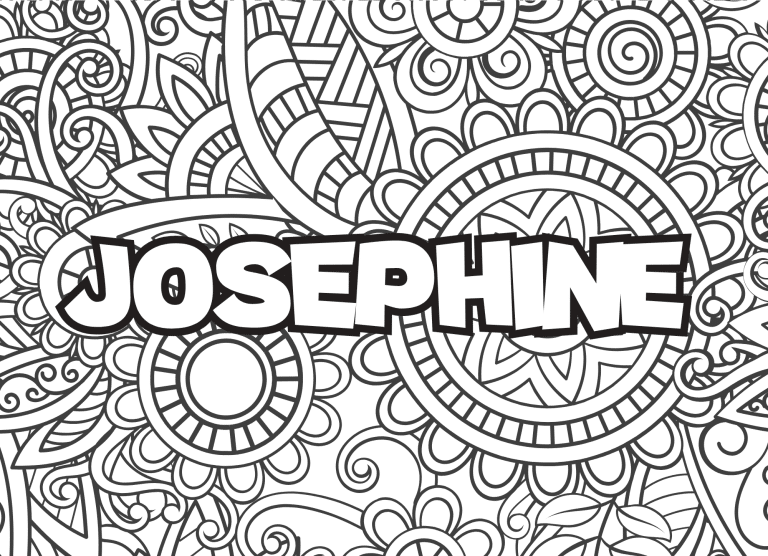 Prenom Jos&eacute;phine Coloriage mandala - dessin gratuit &agrave; imprimer