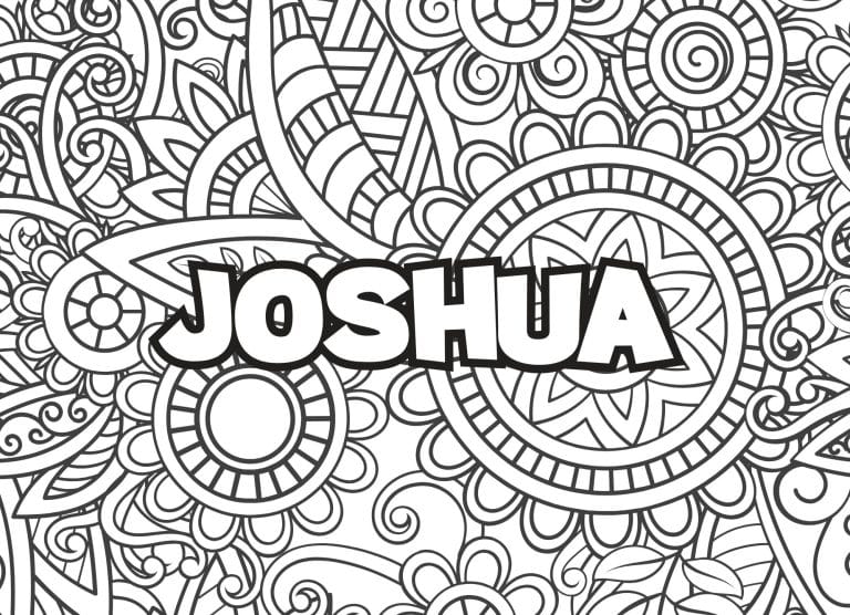Prenom Joshua Coloriage mandala - dessin gratuit &agrave; imprimer