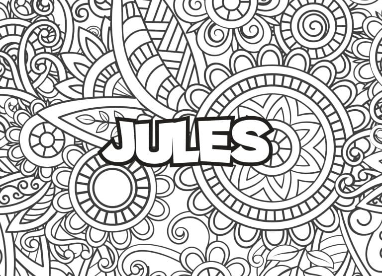 Prenom Jules Coloriage mandala - dessin gratuit &agrave; imprimer
