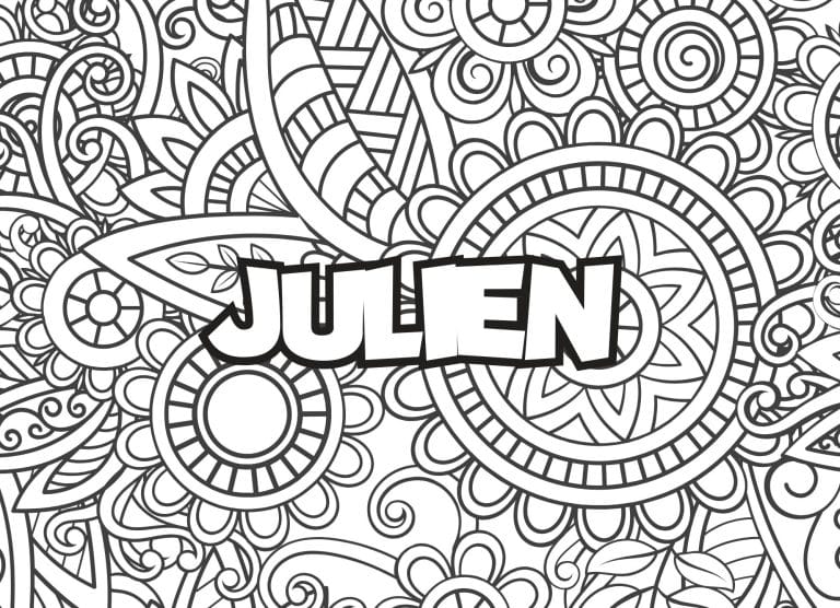 Prenom Julien Coloriage mandala - dessin gratuit &agrave; imprimer