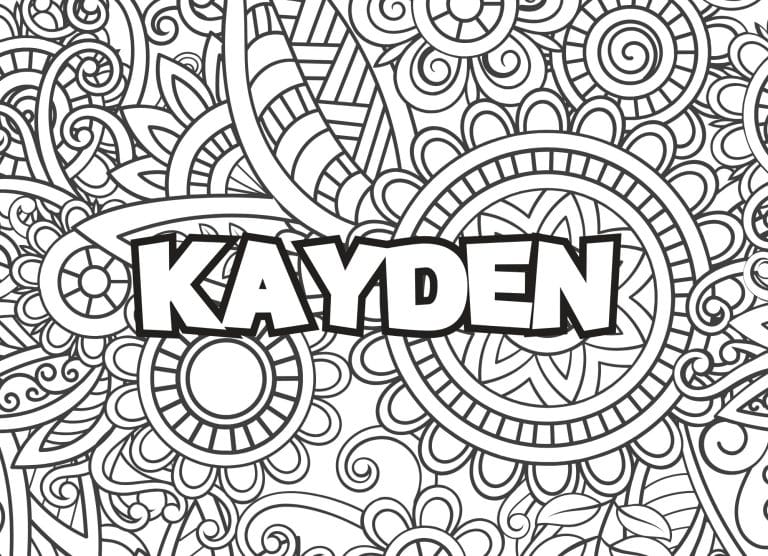 Prenom Kayden Coloriage mandala - dessin gratuit &agrave; imprimer