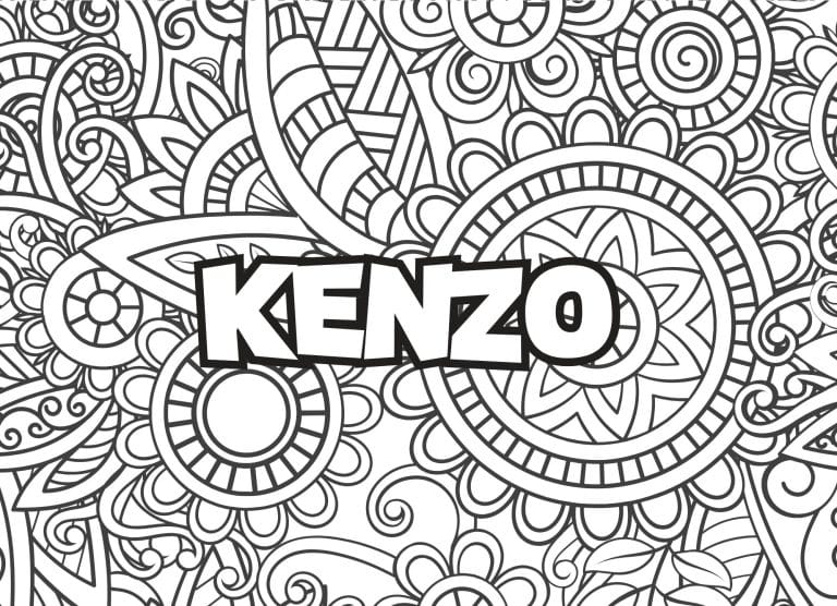 Prenom Kenzo Coloriage mandala - dessin gratuit &agrave; imprimer
