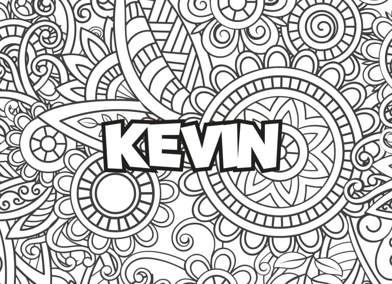 Prenom Kevin Coloriage mandala - dessin gratuit &agrave; imprimer